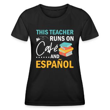 Spanischlehrerin Maestra Bilinguale Lehrerin - Frauen Funktions-T-Shirt - Schwarz - Vorne - AI Model Female 172 light (172cm)