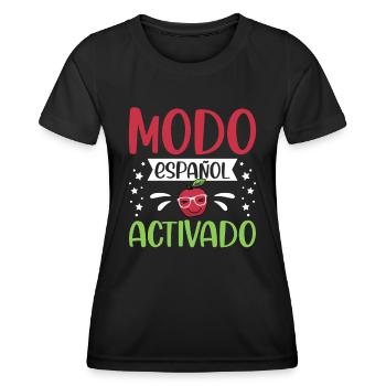 Spanischlehrerin Maestra Bilinguale Lehrerin - Frauen Funktions-T-Shirt - Schwarz - Vorne - AI Model Female 172 light (172cm)