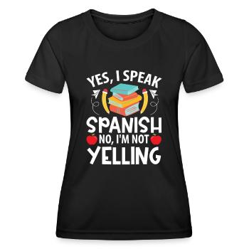 Spanischlehrerin Maestra Bilinguale Lehrerin - Frauen Funktions-T-Shirt - Schwarz - Vorne - AI Model Female 172 light (172cm)