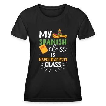 Spanischlehrerin Maestra Bilinguale Lehrerin - Frauen Funktions-T-Shirt - Schwarz - Vorne - AI Model Female 172 light (172cm)