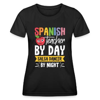 Spanischlehrerin Maestra Bilinguale Lehrerin - Frauen Funktions-T-Shirt - Schwarz - Vorne - AI Model Female 172 light (172cm)