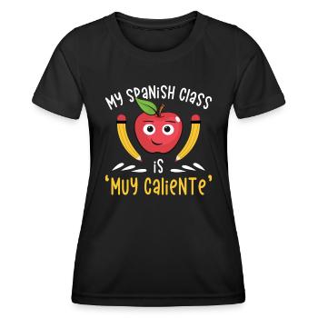 Spanischlehrerin Maestra Bilinguale Lehrerin - Frauen Funktions-T-Shirt - Schwarz - Vorne - AI Model Female 172 light (172cm)