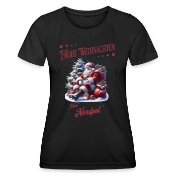 Joyeux Noël mais avec style tout droit venu du pôle Nord - T-shirt sport Femme - noir - Devant - AI Model Female 172 light (172cm)