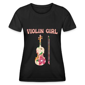 Violinist Violinist Violinist Violin Violin - Women's Functional T-Shirt - black - Front - AI Model Female 172 light (172cm)
