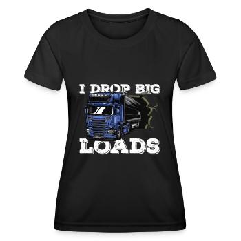 LKW Fahrer Lastwagenfahrer Fernfahrer Trucker - Frauen Funktions-T-Shirt - Schwarz - Vorne - AI Model Female 172 light (172cm)