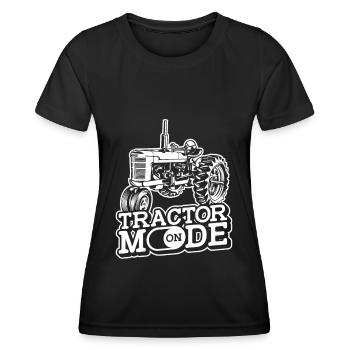 Trekker Traktor Trecker Landwirt Bauer - Frauen Funktions-T-Shirt - Schwarz - Vorne - AI Model Female 172 light (172cm)