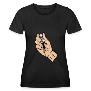 Brettspiel - Frauen Funktions-T-Shirt - Schwarz - Vorne - AI Model Female 172 light (172cm)