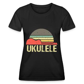 Ukulele - Frauen Funktions-T-Shirt - Schwarz - Vorne - AI Model Female 172 light (172cm)