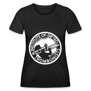 Trombone - T-shirt sport Femme - noir - Devant - AI Model Female 172 light (172cm)