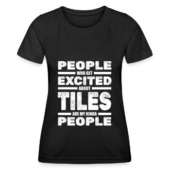Tiler Floor layers - Women's Functional T-Shirt - black - Front - AI Model Female 172 light (172cm)