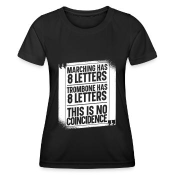 Posaune - Frauen Funktions-T-Shirt - Schwarz - Vorne - AI Model Female 172 light (172cm)