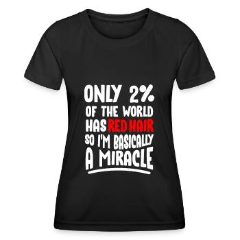Roux Cheveux Roux Roux Gingembre Rousse - T-shirt sport Femme - noir - Devant - AI Model Female 172 light (172cm)