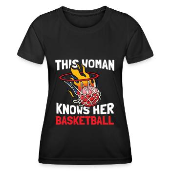 Basketball Basketballer - Frauen Funktions-T-Shirt - Schwarz - Vorne - AI Model Female 172 light (172cm)