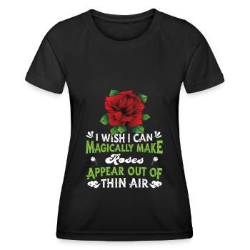 Rose Roses Rose Garden Jardinier - T-shirt sport Femme - noir - Devant - AI Model Female 172 light (172cm)