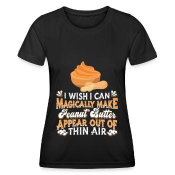 Erdnussbutter Beurre d’arachide Snack - T-shirt sport Femme - noir - Devant - AI Model Female 172 light (172cm)