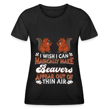 Biber - Frauen Funktions-T-Shirt - Schwarz - Vorne - AI Model Female 172 light (172cm)
