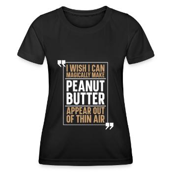 Erdnussbutter Beurre d’arachide Snack - T-shirt sport Femme - noir - Devant - AI Model Female 172 light (172cm)