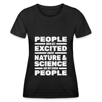 Physik Physiker - Frauen Funktions-T-Shirt - Schwarz - Vorne - AI Model Female 172 light (172cm)