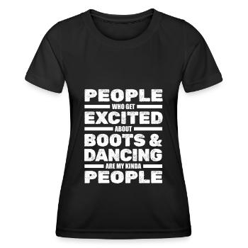 Line Dance Line Dancing - Women's Functional T-Shirt - black - Front - AI Model Female 172 light (172cm)