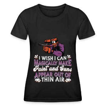 Paintball - Women's Functional T-Shirt - black - Front - AI Model Female 172 light (172cm)