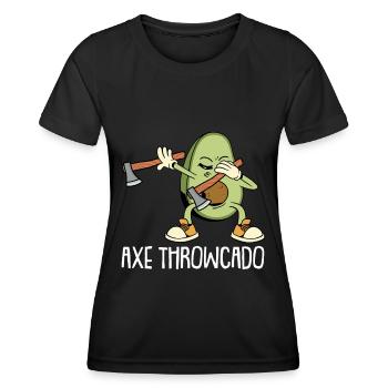 Hache lancer de hache - T-shirt sport Femme - noir - Devant - AI Model Female 172 light (172cm)