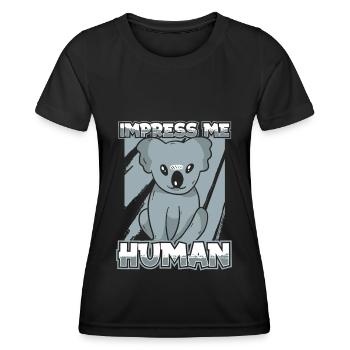 Koala Koala Ours - T-shirt sport Femme - noir - Devant - AI Model Female 172 light (172cm)