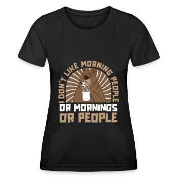 Grizzly Bear Brown Bear - Women's Functional T-Shirt - black - Front - AI Model Female 172 light (172cm)