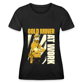 Gold Mining Gold Mine - Women's Functional T-Shirt - black - Front - AI Model Female 172 light (172cm)