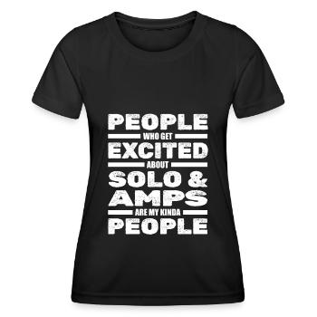 Electric Guitar Electric Guitar Guitarist Guitar - Women's Functional T-Shirt - black - Front - AI Model Female 172 light (172cm)