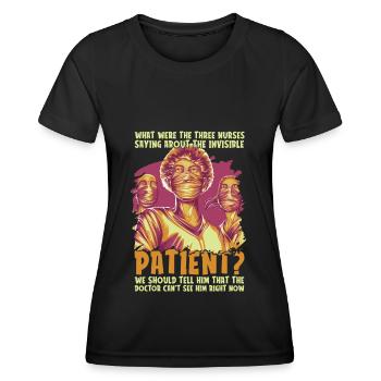 Infirmier - T-shirt sport Femme - noir - Devant - AI Model Female 172 light (172cm)