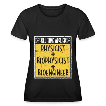 Physik Physiker - Frauen Funktions-T-Shirt - Schwarz - Vorne - AI Model Female 172 light (172cm)