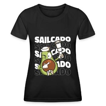 Seglen Segelboot Segler - Frauen Funktions-T-Shirt - Schwarz - Vorne - AI Model Female 172 light (172cm)