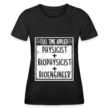 Physik Physiker - Frauen Funktions-T-Shirt - Schwarz - Vorne - AI Model Female 172 light (172cm)