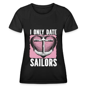 Seglen Segelboot Segler - Frauen Funktions-T-Shirt - Schwarz - Vorne - AI Model Female 172 light (172cm)