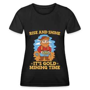 Gold Mining Gold Mine - Women's Functional T-Shirt - black - Front - AI Model Female 172 light (172cm)