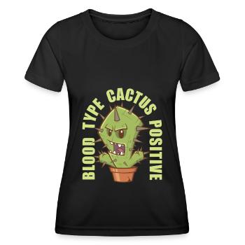 Cactus arbuste Cactus piquant jardinier de jardin - T-shirt sport Femme - noir - Devant - AI Model Female 172 light (172cm)