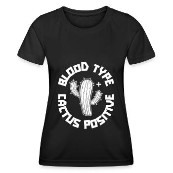 Cactus arbuste Cactus piquant jardinier de jardin - T-shirt sport Femme - noir - Devant - AI Model Female 172 light (172cm)