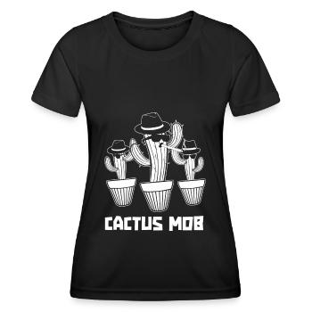 Cactus arbuste Cactus piquant jardinier de jardin - T-shirt sport Femme - noir - Devant - AI Model Female 172 light (172cm)