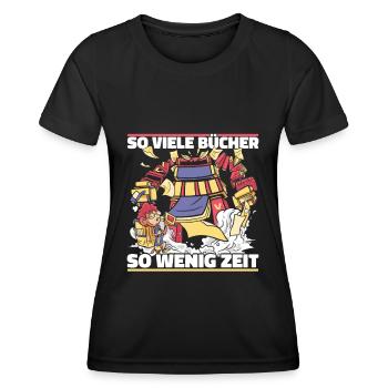 Bookworm Bookworm Book Reading - Women's Functional T-Shirt - black - Front - AI Model Female 172 light (172cm)