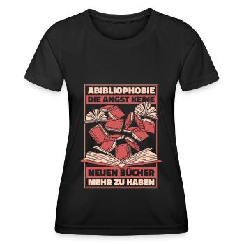 Bookworm Bookworm Book Reading - Women's Functional T-Shirt - black - Front - AI Model Female 172 light (172cm)