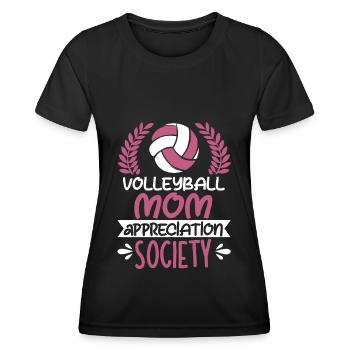 Volleyball Beachvolleyball - Frauen Funktions-T-Shirt - Schwarz - Vorne - AI Model Female 172 light (172cm)