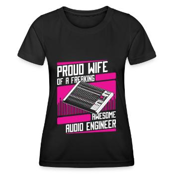 Tontechniker Sound Audio Engineer - Frauen Funktions-T-Shirt - Schwarz - Vorne - AI Model Female 172 light (172cm)