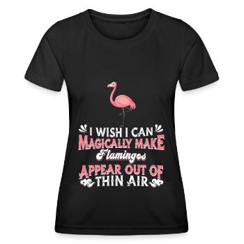 Flamingo - Frauen Funktions-T-Shirt - Schwarz - Vorne - AI Model Female 172 light (172cm)