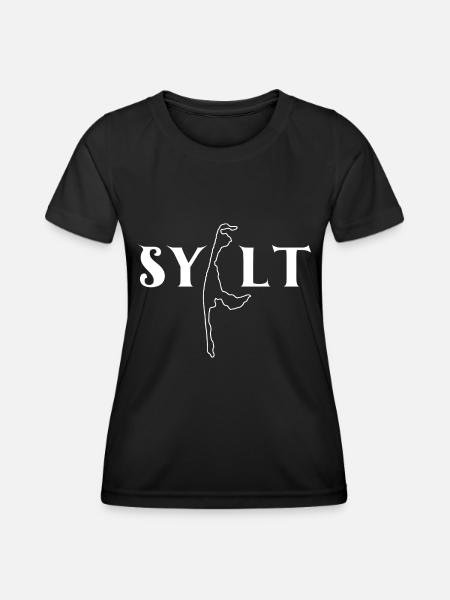 Die Insel Sylt - Frauen Funktions-T-Shirt - Schwarz