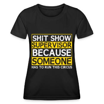 Sarcastic Management Chaos Manager - Women's Functional T-Shirt - black - Front - AI Model Female 172 light (172cm)
