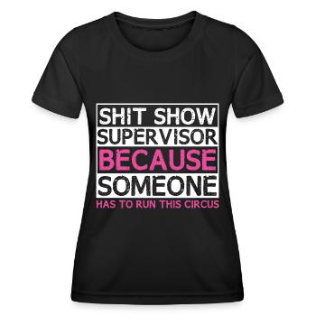 Women Supervisor Chaos - Women's Functional T-Shirt - black - Front - AI Model Female 172 light (172cm)