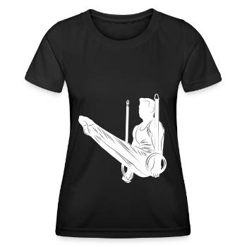 Silhouette gymnastique - T-shirt sport Femme - noir - Devant - AI Model Female 172 light (172cm)