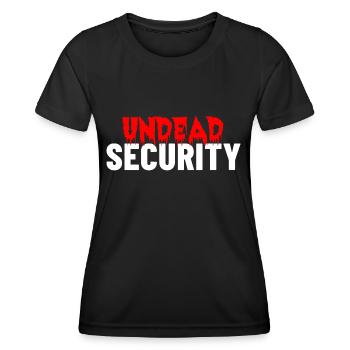 Sécurité des morts-vivants d’Halloween - T-shirt sport Femme - noir - Devant - AI Model Female 172 light (172cm)