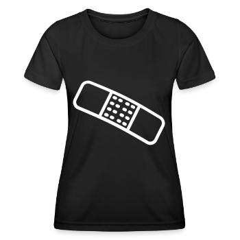 Pflaster - Frauen Funktions-T-Shirt - Schwarz - Vorne - AI Model Female 172 light (172cm)
