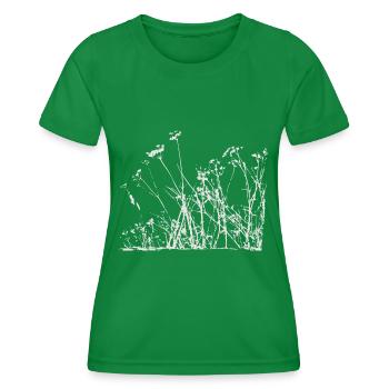 Meadow plants of nature - Women's Functional T-Shirt - kelly green - Front - AI Model Female 172 dark (172cm)